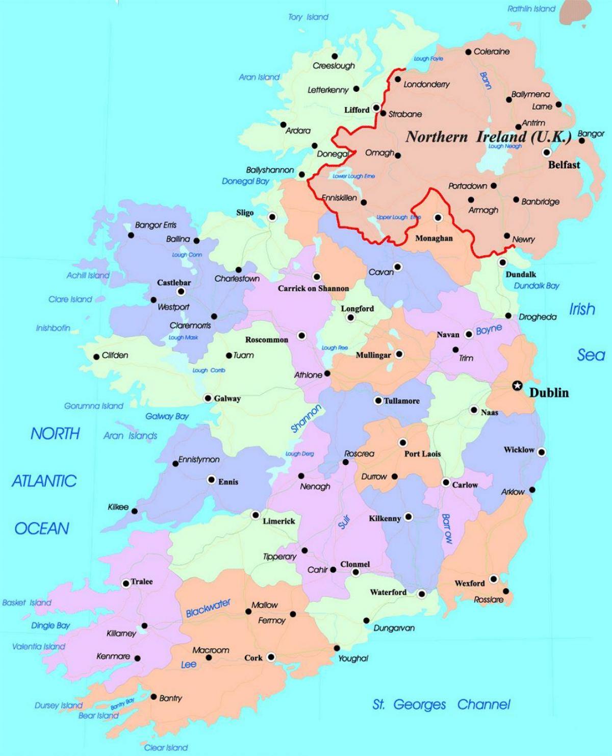 מפה של irelands