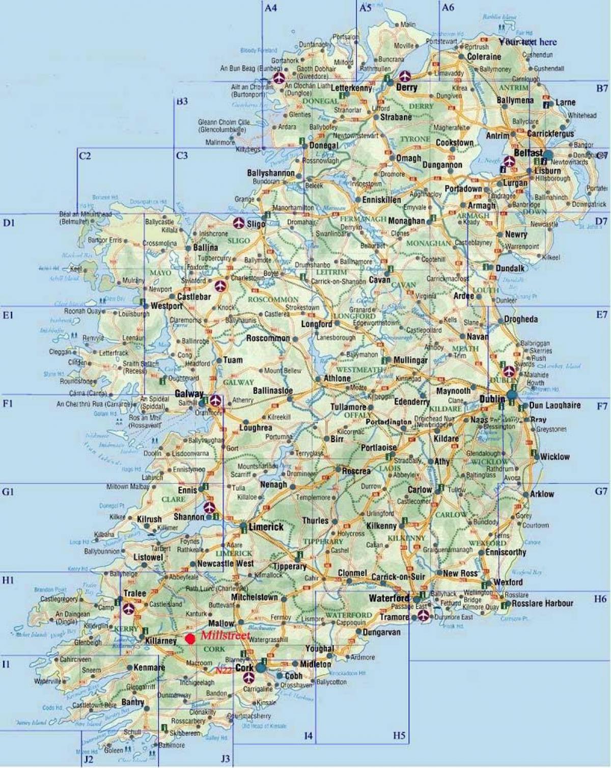 מפורט, מפת הדרכים של אירלנד