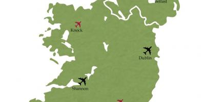 נמלי התעופה באירלנד מפה